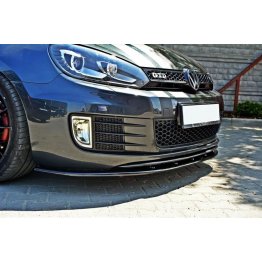 Накладка сплиттер на передний бампер на Volkswagen Golf VI GTI